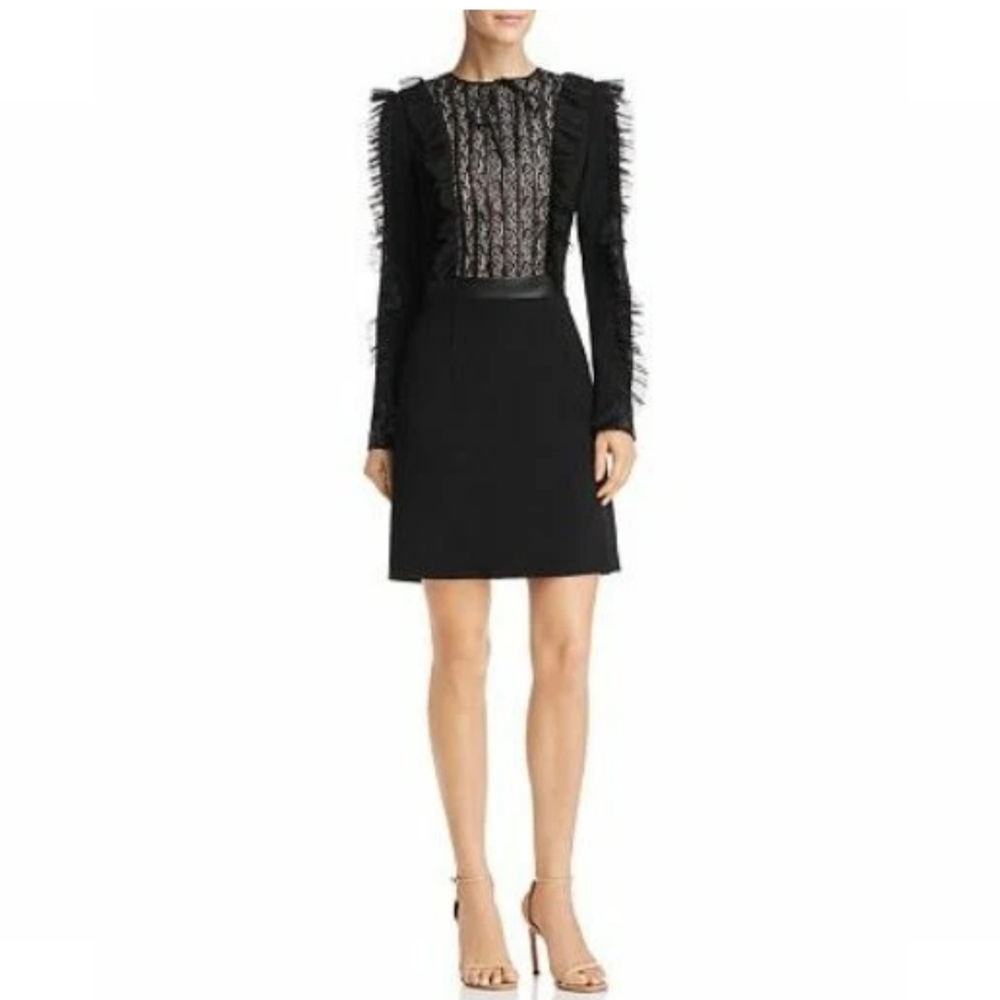 Nha Khanh Mixed Media Dress MSRP $550 Size 6 NEW with Imperfections